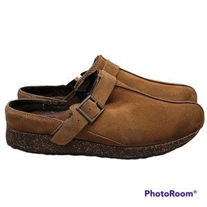 Sporto Genuine Suede Leather ‘Mary’ Mules Boho Clogs Size 9